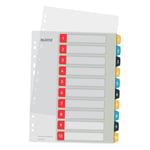 Afbeelding van Leitz Cosy bedrukbare tabbladen | A4 | plastic | 11-gaats | 10 tabs | LEI12470000
