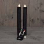 Afbeelding van Anna Collection Led Dinerkaars | 23 cm | zwart | bewegende vlam | 2 stuks | AN861NA3995