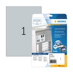 Afbeelding van Herma 4224 typeplaatje etiketten | A4 | 210 x 297 mm | zilver | 25 etiketten | HER4224