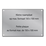 Afbeelding van Posthumus gegraveerde naamplaat | aluminium | met schroeven | 150 x 100 mm | POST612014