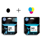 Afbeelding van HP bundel 343(tricolor) + 339(black) | HPB-C-66E67E