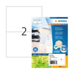 Afbeelding van Herma 10737 gerecyclede universele etiketten | A4 | 210 x 148 mm | wit | 160 etiketten | HER10737