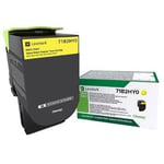 Afbeelding van Lexmark 71B2HY0 toner cartridge geel hoge capaciteit (origineel) | LEX71B2HY0