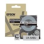 Afbeelding van Epson LK-5ABJ matte tape zwart op lichtgrijs 18 mm (origineel) | EPSC53S672087