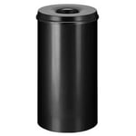 Afbeelding van Vepabins Vlamdovende papierbak | rvs | zwart | 50 liter | VEP31002009