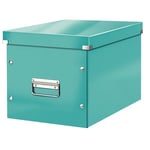 Afbeelding van Leitz 610880051 cube grote opbergdoos | PP gelamineerd hardboard | ijsblauw | LEI61080051
