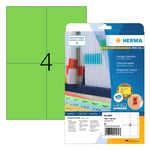 Afbeelding van Herma 4564 verwijderbare etiketten | A4 | 105 x 148 mm | groen | 80 etiketten | HER4564