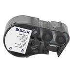 Afbeelding van Brady M4C-250-414 polyester klitmateriaal labels zwart op wit | 6,35 mm x 3,66 m (origineel) | BRAM4C-250-414