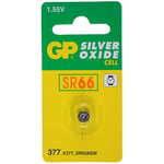 Afbeelding van GP knoopcel batterij SR66 | GP377 | zilveroxide | 1 stuk | GPGP377