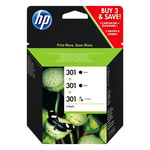 Afbeelding van HP E5Y87EE nr. 301 2x zwart en 1x kleur (origineel) | HPE5Y87EE