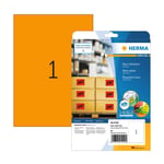 Afbeelding van Herma 5149 universele etiketten | A4 | 210 x 297 mm | neon oranje | 20 etiketten | HER5149