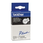 Afbeelding van Brother TC-201 tape zwart op wit 12mm x 7,7m (origineel) | BROTC-201