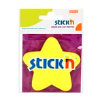 Afbeelding van Stick'n Die-Cut notes ster | 70 x 70 mm | neon-geel | 50 vel | STI21591