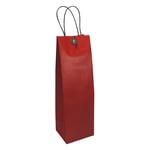 Afbeelding van Papieren wijnflestas met sluiting | 100 x 360 mm | rood | 10 stuks | PAA269878