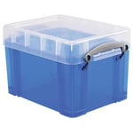 Afbeelding van Really Useful Box opbergdoos | polypropyleen | transparant blauw | 3 liter | UB3LCBL