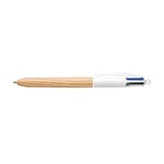 Afbeelding van BIC 4 Colours Wood balpen | blauw/zwart/rood/groen | BIC508964