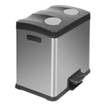 Afbeelding van EKO Recycle Rejoice duo pedaalemmer | mat RVS | 2 x 12 liter | EK240NA4015