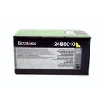 Afbeelding van Lexmark 24B6010 toner cartridge geel (origineel) | LEX24B6010