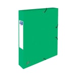 Afbeelding van Oxford elastobox Top File+ | A4 | karton | groen | 40 mm | 200 vel | OXF400114373