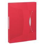 Afbeelding van Esselte 6240 Vivida documentenbox | A4 | polypropyleen | transparant rood | 47mm | 380 vel | ESS624048
