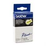 Afbeelding van Brother TC-C01 tape zwart op geel 12mm x 7,7m (origineel) | BROTC-C01