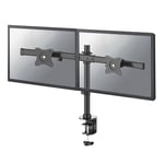 Afbeelding van Neomounts FPMA-DCB100DBLACK duo monitorarm | 2 monitoren | 10 - 27 inch | zwart | tot 10 kg | NEOFPMA-DCB100DBLACK