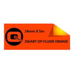 Afbeelding van Brother TZe-B51 tape zwart op fluorescerend oranje 24mm x 5m (huismerk) | STTZe-B51