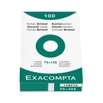 Afbeelding van Exacompta 13801X systeemkaart | gelinieerd | wit | 75 x 125 mm | 100 stuks | EXA13801X