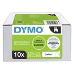 Afbeelding van Dymo 2093096 tape zwart op wit 9 mm 10 tapes (origineel) | DYM2093096