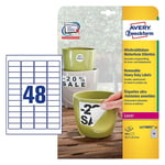 Afbeelding van Avery Zweckform L4778REV-20 weerbestendige etiketten | afneembaar | 45,7 mm x 21,2 mm | 960 etiketten | AVEL4778REV-20
