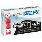 Afbeelding van Rapid 24/8+ superstrong nietjes gegalvaniseerd | rvs | tot 50 vel | 1000 stuks | RAP24858300