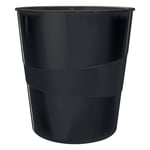 Afbeelding van Leitz Recycle papiermand | gerecycled PP | zwart | 15 liter | LEI53280095