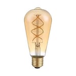 Afbeelding van Q-Nomic E27 spiraal LED-gloeilamp | DIMBAAR | 5W | ST64 glas | QNLED01201