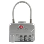 Afbeelding van Pavo TSA kabelslot | 3-cijferige combinatie | zilverkleurig | PAV8046744