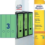 Afbeelding van Avery Zweckform L4754-20 printbare rugetiketten | groen | zelfklevend | breed | 61 mm x 297 mm | 60 etiketten | AVEL4754-20