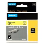 Afbeelding van DYMO S0718270 / 18052 IND Rhino tape krimpkous zwart op geel 6mm (origineel) | 18052