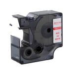 Afbeelding van DYMO S0720950 / 53715 tape rood op wit 24mm (huismerk) | STS0720950