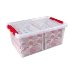 Afbeelding van Sunware Q-line opbergdoos voor kerstversiering | transparant | 45 liter | 98 kerstballen (tweede kans) | TK-SUN36111805