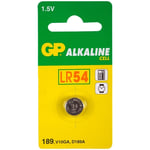 Afbeelding van GP knoopcel batterij LR54 | 189 | alkaline | 1 stuk | GPGP189
