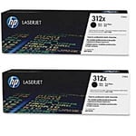 Afbeelding van HP 312X (CF380XD) toner cartridge zwart hoge capaciteit 2 stuks (origineel) | HPCF380XD