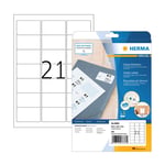 Afbeelding van Herma 8838 inkjet etiketten | A4 | 63,5 x 38,1 mm | wit | 525 etiketten | HER8838
