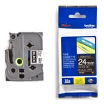 Afbeelding van Brother TZe-355 tape wit op zwart 24mm x 8m (origineel) | BROTZE355