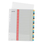 Afbeelding van Leitz 12490000 Cosy bedrukbare tabbladen | A4 | plastic | 11-gaats | 12 tabs | LEI12490000