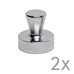 Afbeelding van Maul kegelmagneet | Neodymium | lichtzilver | 32 mm | 2 stuks | MAUL6168996