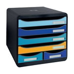 Afbeelding van Exacompta 3124202D Bee Blue Maxi ladeblok | polystyreen | assorti | 6 laden | EXA3124202D