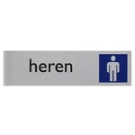 Afbeelding van Posta Picto bordje toiletten heren | kunststof | zilver | POS00039061