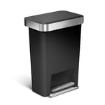 Afbeelding van Simplehuman pedaalemmer | met zakkenhouder | Code K | zwart | 45 liter | SI699NA8331