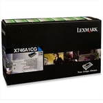 Afbeelding van Lexmark X746A1CG toner cartridge cyaan (origineel) | LEXX746A1CG
