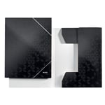 Afbeelding van Leitz 39820095 WOW 3-klepsmap | A4 | karton | zwart | LEI39820095