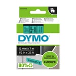 Afbeelding van DYMO S0720590 / 45019 tape zwart op groen 12mm (origineel) | 45019
